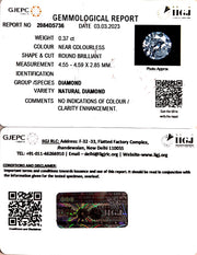 0.37/Cents Natural Diamond With Govt. Lab Certificate (85000)